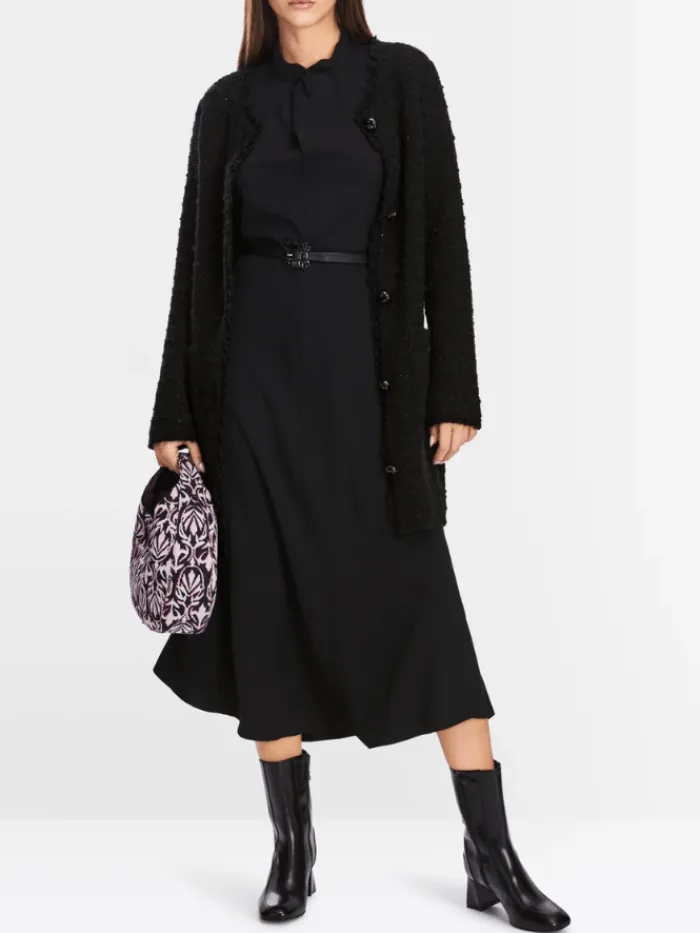 marc_cain_collections_lon_2.webp Marc Cain Collections Coats And Jackets | Luxury Gifts^Long Cardigan In Black XC 39.09 M24 Col 900