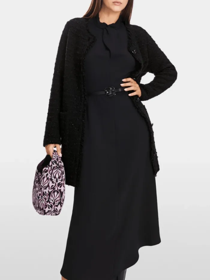 marc_cain_collections_lon_5.webp Marc Cain Collections Coats And Jackets | Luxury Gifts^Long Cardigan In Black XC 39.09 M24 Col 900