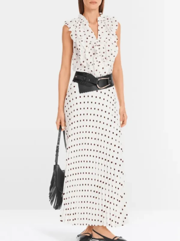 Marc Cain Collections Gifts Under £250^Maxi Pleated Skirt With Polka Dot Print YC 71.15