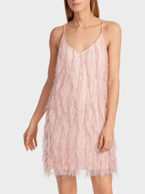 Marc Cain Collections Dresses | Party Wear^Mini Dress With Feather Appliqué WC 21.64 W87 Co