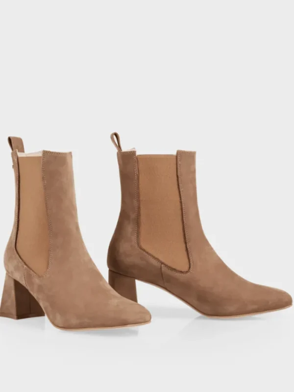 Marc Cain Collections Footwear | Footwear^Nubuck Ankle Boots In Bright Toffee XC SB.07 L18
