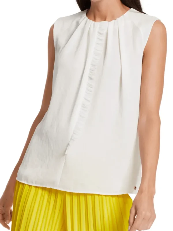 Marc Cain Collections Tops | Gifts Under £100^Off White Top With Ruffle Detail WC 61.13 W39 CO