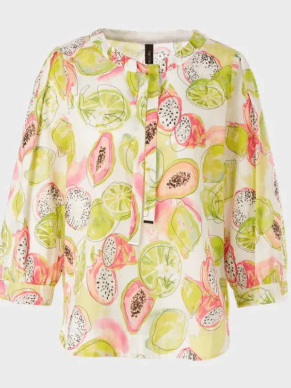 Marc Cain Collections Tops | Gifts Under £100^Pale Lemon Printed Blouse WC 51.26 W27 COL 420