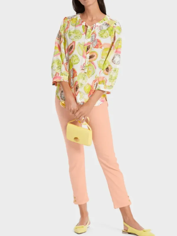 Marc Cain Collections Tops | Gifts Under £100^Pale Lemon Printed Blouse WC 51.26 W27 COL 420