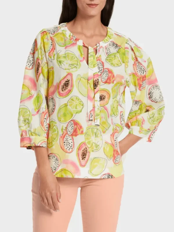 Marc Cain Collections Tops | Gifts Under £100^Pale Lemon Printed Blouse WC 51.26 W27 COL 420
