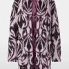 Marc Cain Collections Coats And Jackets | Luxury Gifts^Patterned Coat in Purple XC 11.03 M21 Col 250