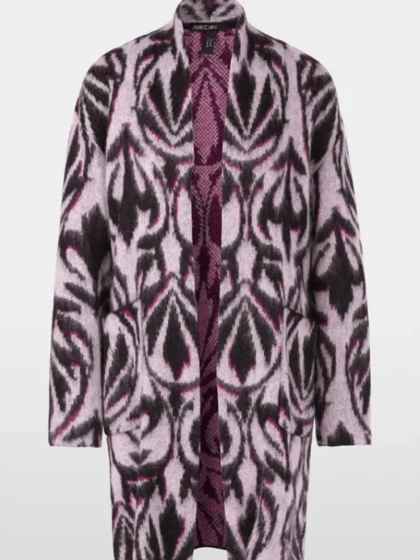 Marc Cain Collections Coats And Jackets | Luxury Gifts^Patterned Coat in Purple XC 11.03 M21 Col 250