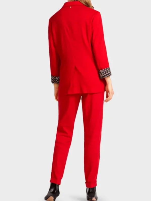Marc Cain Collections Coats And Jackets | Gifts Under £100^Red Linen Blend Jacket UC 34.18 W47 COL 273