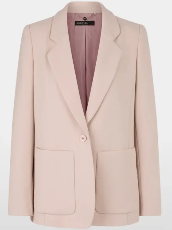 Marc Cain Collections Coats And Jackets | Luxury Gifts^Soft Draped Blazer In Warm Rose XC 34.38 W84 Col