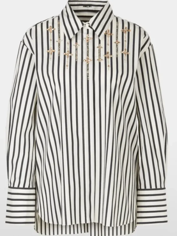 Marc Cain Collections Tops | Gifts Under £250^Striped Blouse With Rhinestones XC 51.13 W28 COL