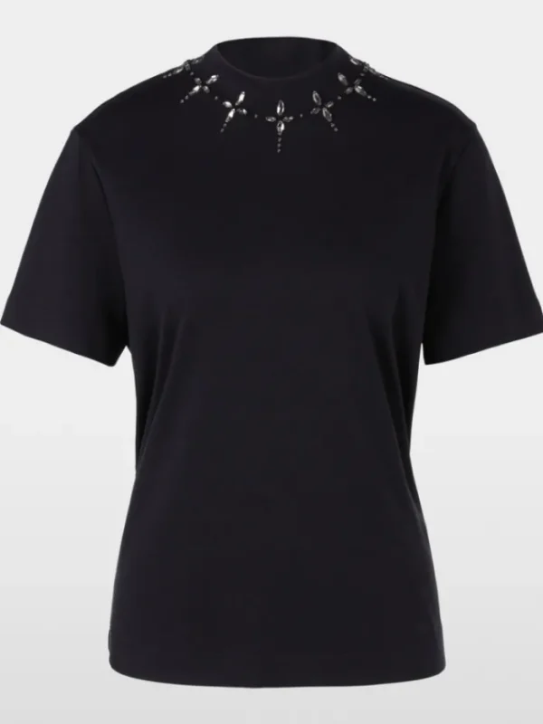 Marc Cain Collections Sweatshirts And T-Shirts | Tops^T Shirt With Rhinestones Detail XC 48.16 J13 COL