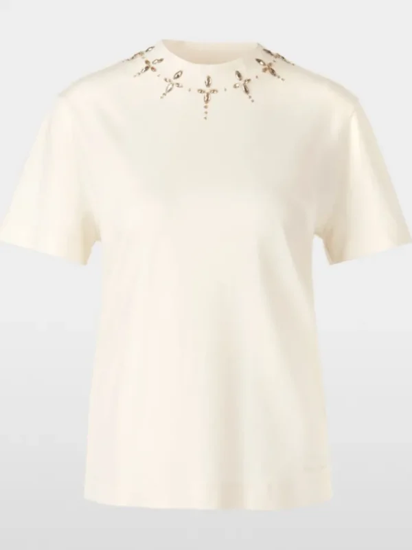 Marc Cain Collections Sweatshirts And T-Shirts | Tops^T Shirt With Rhinestone Details XC 48.16 J13 COL