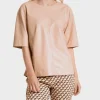 Marc Cain Collections Sweatshirts And T-Shirts | Tops^T Sand Vegan Nappa Leather Top SC 48.36 J78 COL