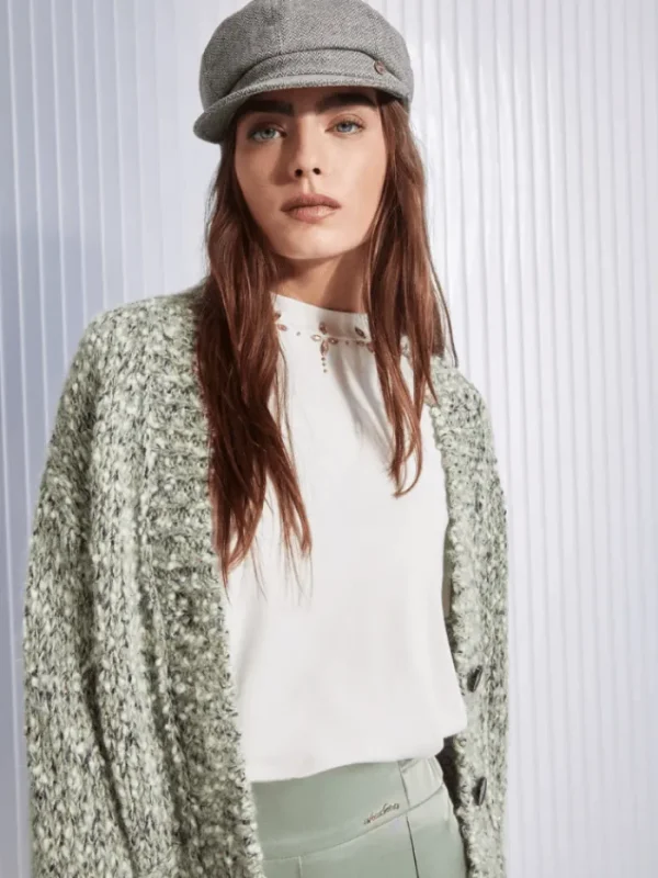 Marc Cain Collections Sweatshirts And T-Shirts | Tops^T Shirt With Rhinestone Details XC 48.16 J13 COL