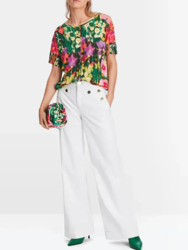 Marc Cain Collections Tops | Gifts Under £250^Top With Pleated Sleeves XC 48.27 J04 COL 558