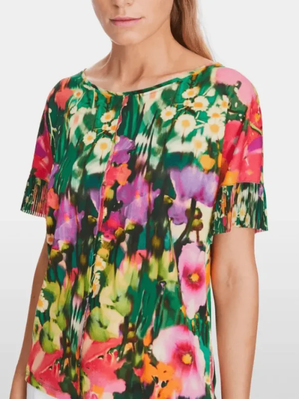 Marc Cain Collections Tops | Gifts Under £250^Top With Pleated Sleeves XC 48.27 J04 COL 558