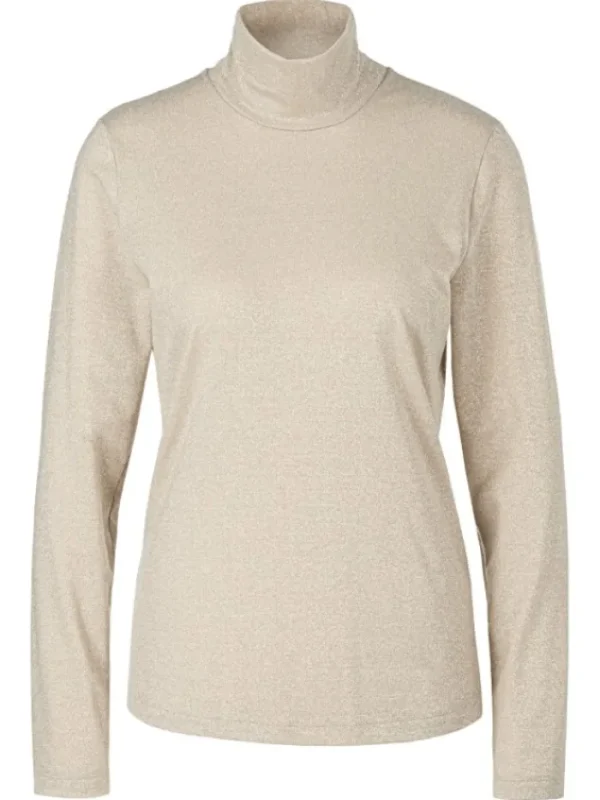 Marc Cain Collections Sweatshirts And T-Shirts | Tops^Turtleneck Top In Light Beige XC 48.28 J34 COL 1