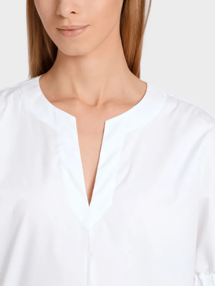 marc_cain_collections_whi_3.webp Marc Cain Collections Tops | Gifts Under £100^White Blouse With Lace Details WC 51.34 W93 COL