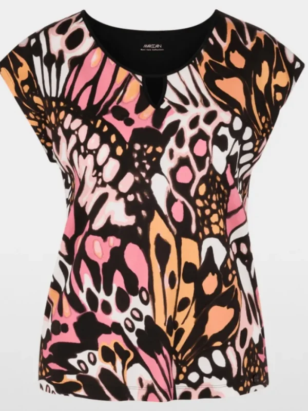 Marc Cain Collections Tops | Gifts Under £250^Women's T-Shirt Top In Butterfly Design YC 48.43