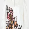Marc Cain Collections Tops | Gifts Under £250^Women's Blouse With Placed Butterfly Print YC 51