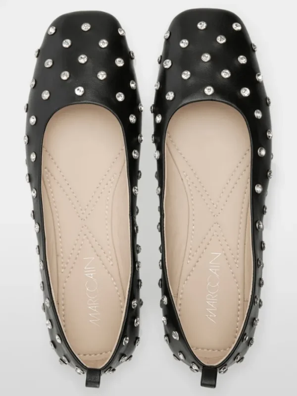 Marc Cain Collections Heels, Pumps And Flats | Footwear^Women's Ballerina Flat Shoes With Crystals YC SF