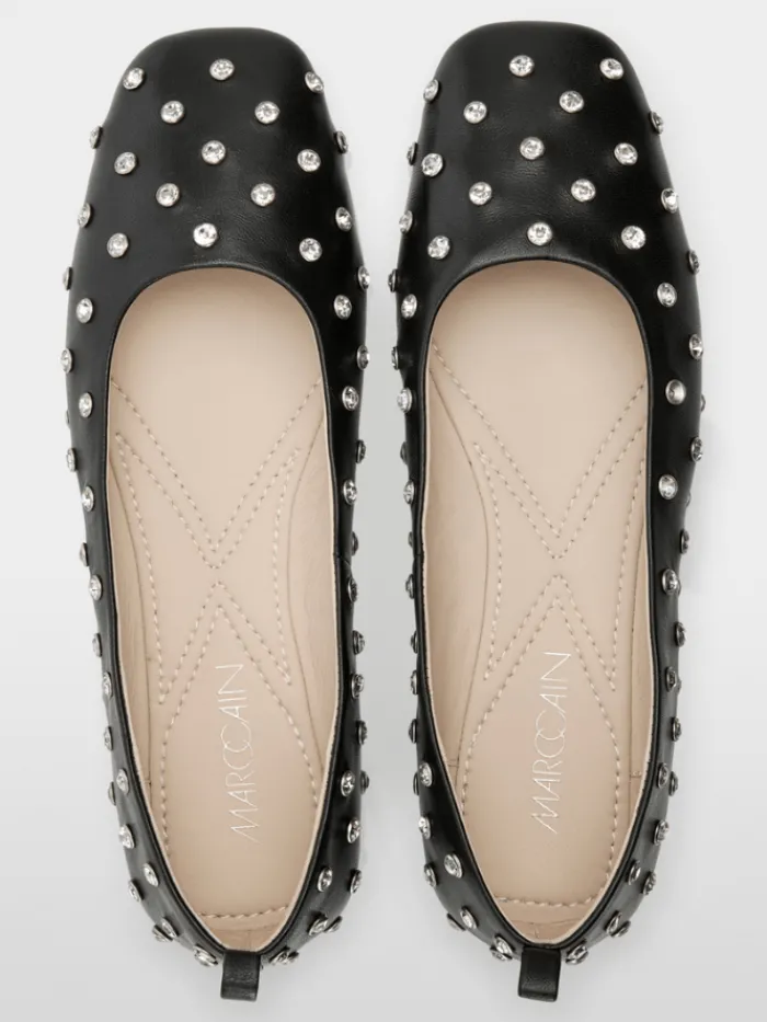 marc_cain_collections_wom_0-20.webp Marc Cain Collections Heels, Pumps And Flats | Footwear^Women's Ballerina Flat Shoes With Crystals YC SF