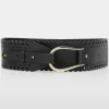 Marc Cain Collections Gifts Under £250^Women's Black Leather Belt With Perforated Patte