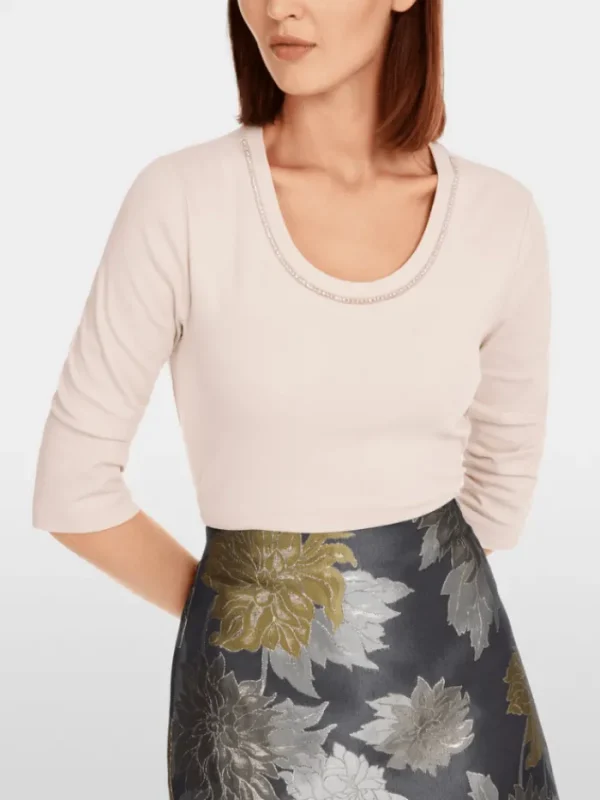Marc Cain Collections Tops | T-Shirts^Women's T Shirt Top With Pearl Embellishment YC