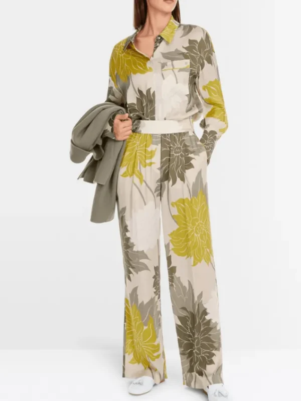 Marc Cain Collections Tops | Luxury Gifts^Women's Blouse With Floral Pattern YC 51.01 W12