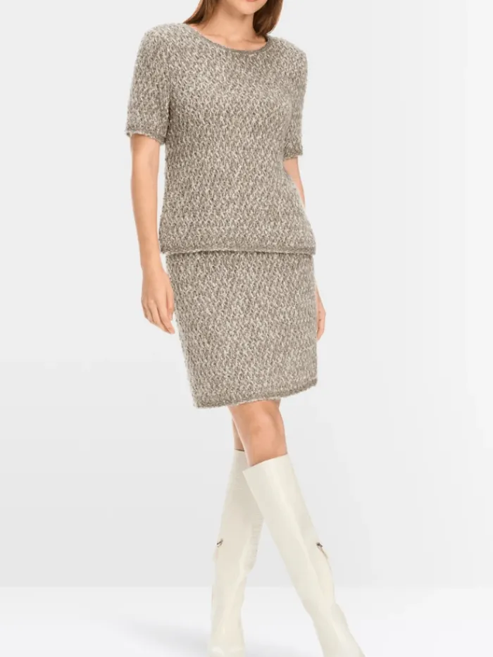 marc_cain_collections_wom_1-9.webp Marc Cain Collections Knitwear | Luxury Gifts^Women's Short Sleeved Shimmering Jumper YC 41.29