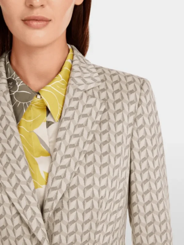 Marc Cain Collections Coats And Jackets | Luxury Gifts^Women's Blazer In Graphic Jersey Jacquard YC 34.