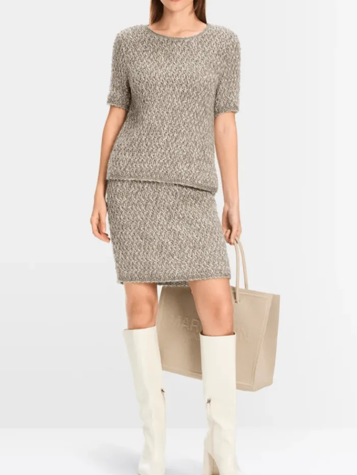marc_cain_collections_wom_2-9.webp Marc Cain Collections Knitwear | Luxury Gifts^Women's Short Sleeved Shimmering Jumper YC 41.29