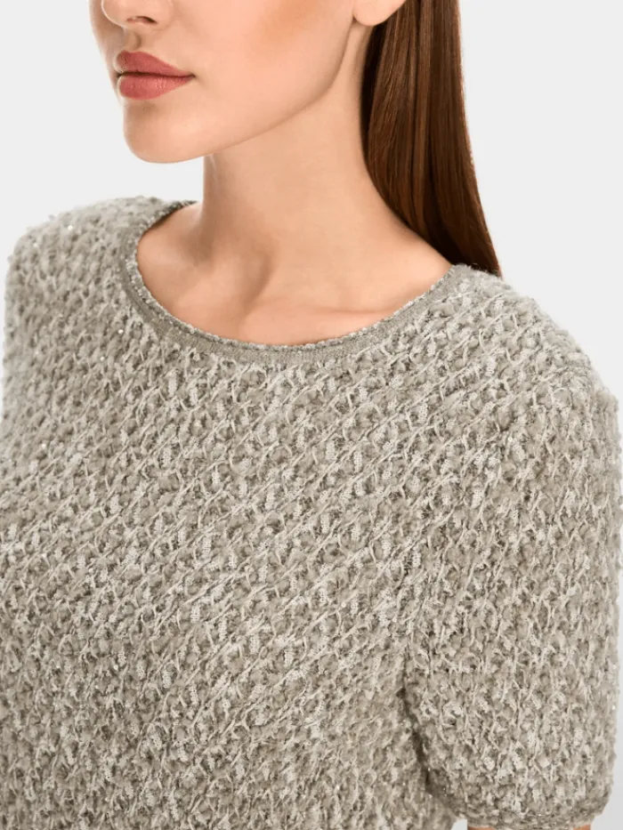 marc_cain_collections_wom_4-9.webp Marc Cain Collections Knitwear | Luxury Gifts^Women's Short Sleeved Shimmering Jumper YC 41.29