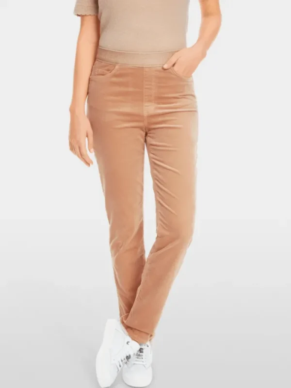 Marc Cain Collections Gifts Under £250^Women's SIENA Velvet Pull On Trousers In Camel X