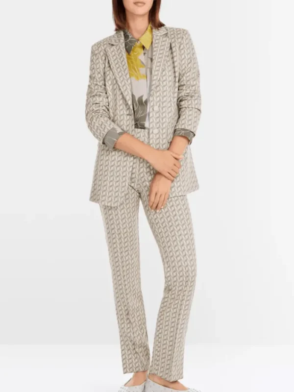 Marc Cain Collections Coats And Jackets | Luxury Gifts^Women's Blazer In Graphic Jersey Jacquard YC 34.