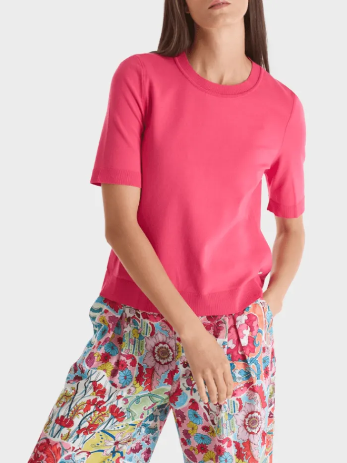 marc_cain_crew_neck_sweat_2.webp Marc Cain Knitwear | Gifts Under £100^Crew Neck Sweater In Pink WA 41.06 M11 COL 245