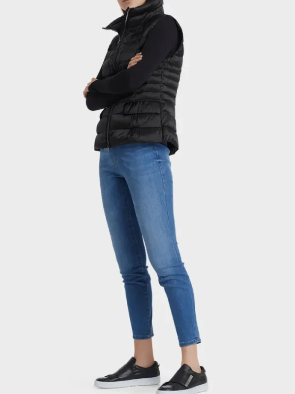 Marc Cain Essentials Coats And Jackets | Puffers And Gilets^Quilted Gilet with Down Black +E 37.15 W11 900