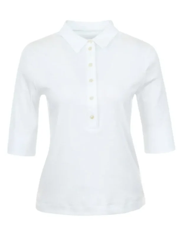 Marc Cain Essentials Tops | Gifts Under £100^White Polo Top +E 53.01 J50 100