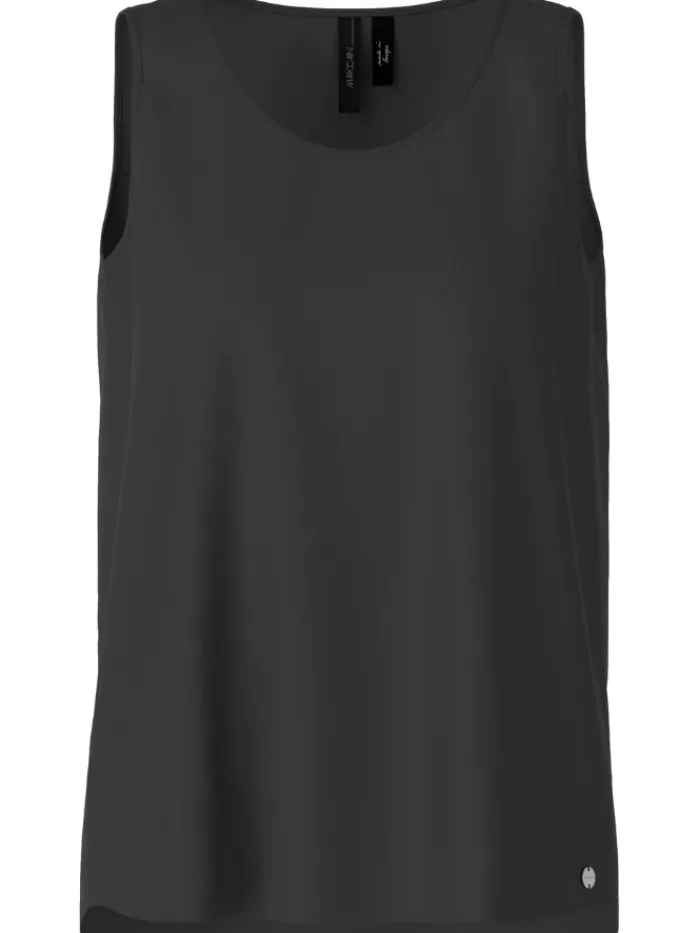 marc_cain_essentials_wome_0-1.webp Marc Cain Essentials Tops | Gifts Under £250^Women's Loose Fit Sleeveless Top In Black +E 61.0
