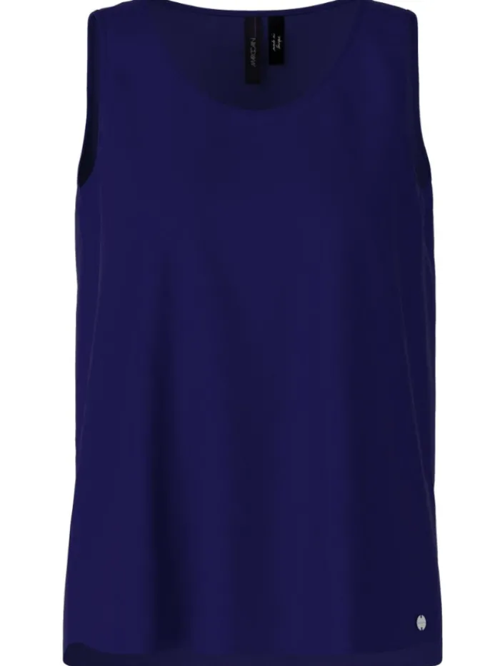 marc_cain_essentials_wome_0-2.webp Marc Cain Essentials Tops | Gifts Under £250^Women's Loose Fit Sleeveless Top In Midnight Blue
