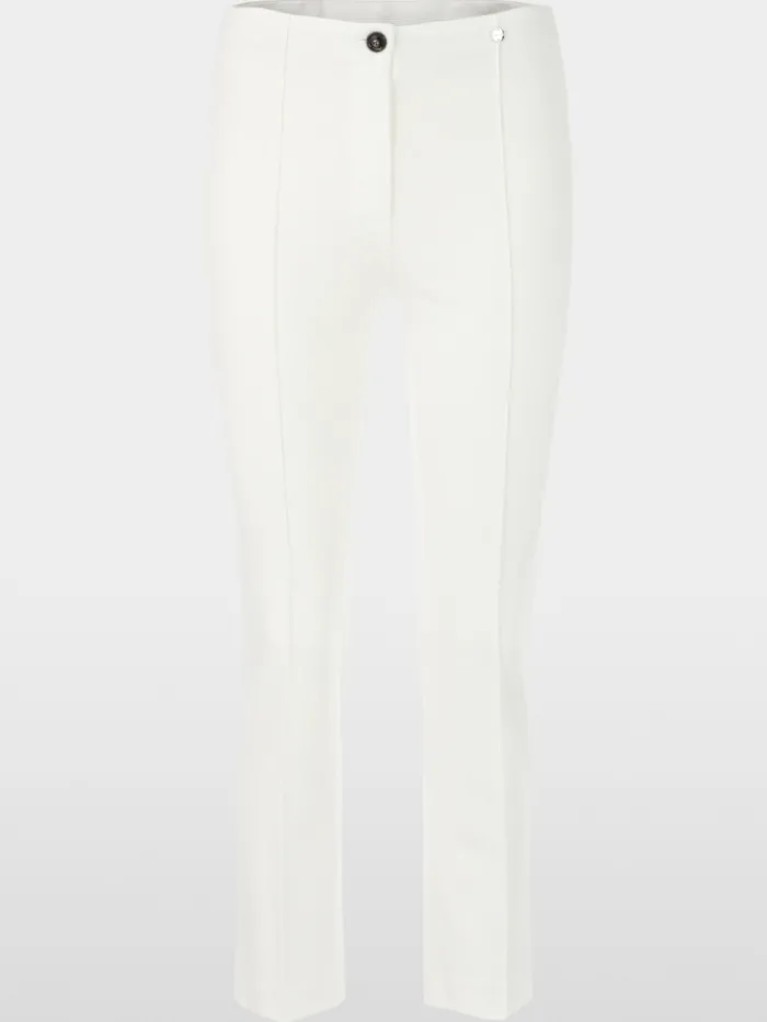 marc_cain_essentials_wome_0.webp Marc Cain Essentials Tops | Trousers^Women's Stretch Trousers With Cord Piping In Off