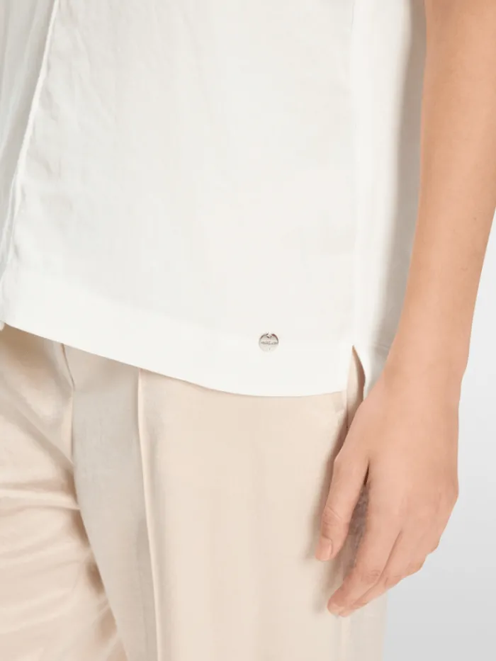 marc_cain_essentials_wome_5-1.webp Marc Cain Essentials Tops | Gifts Under £250^Women's Material Mix Top in Off White +E 55.01 J2