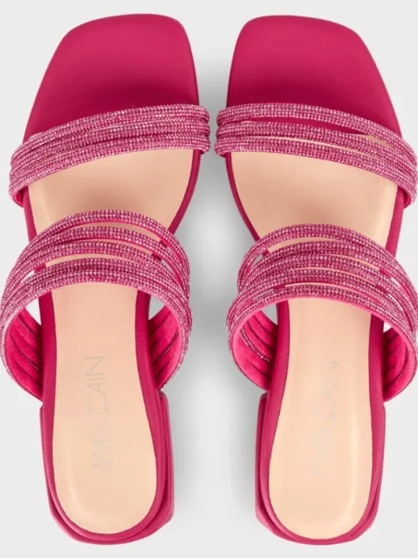 Marc Cain Party Wear | Footwear^Fuchsia Flat Mules With Glitter Straps WB SG.09 Z08 COL 267