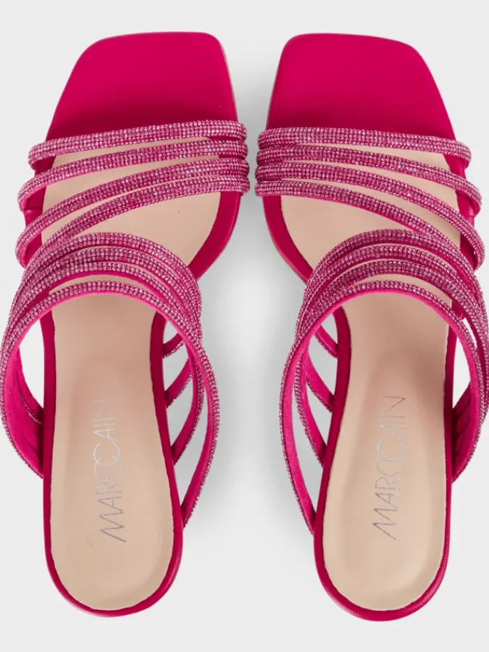 marc_cain_fuchsia_mules_w_0.webp Marc Cain Party Wear | Footwear^Fuchsia Mules With Glitter Straps WB SG.08 Z08 COL 267