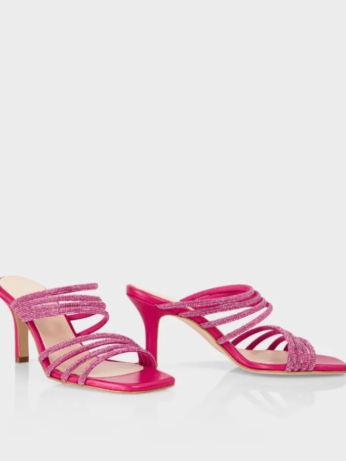 marc_cain_fuchsia_mules_w_1.webp Marc Cain Party Wear | Footwear^Fuchsia Mules With Glitter Straps WB SG.08 Z08 COL 267