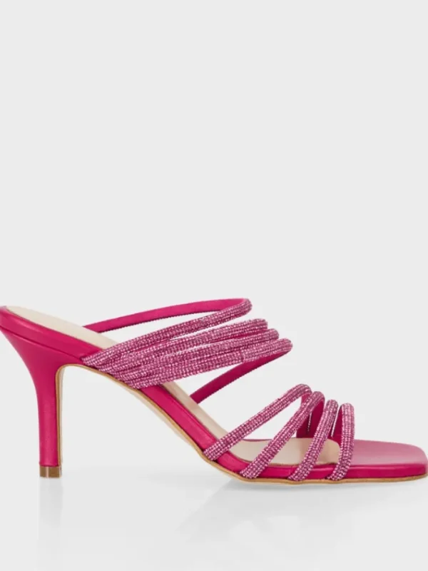 Marc Cain Party Wear | Footwear^Fuchsia Mules With Glitter Straps WB SG.08 Z08 COL 267