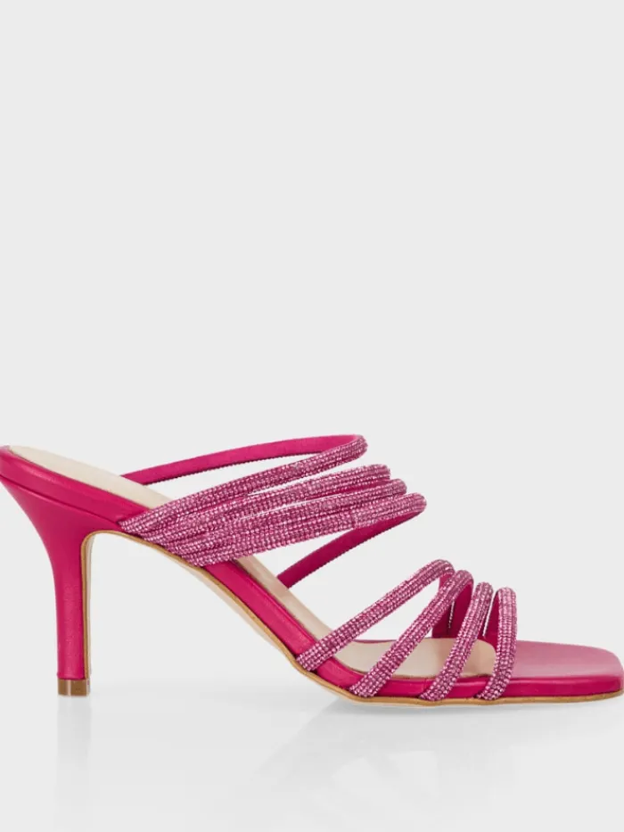 marc_cain_fuchsia_mules_w_3.webp Marc Cain Party Wear | Footwear^Fuchsia Mules With Glitter Straps WB SG.08 Z08 COL 267