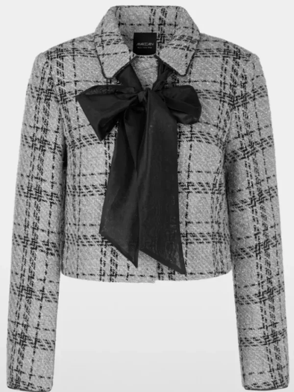 Marc Cain Glam Coats And Jackets | Party Wear^Check Jacket With Lurex Details YG 31.01 W11 COL 801