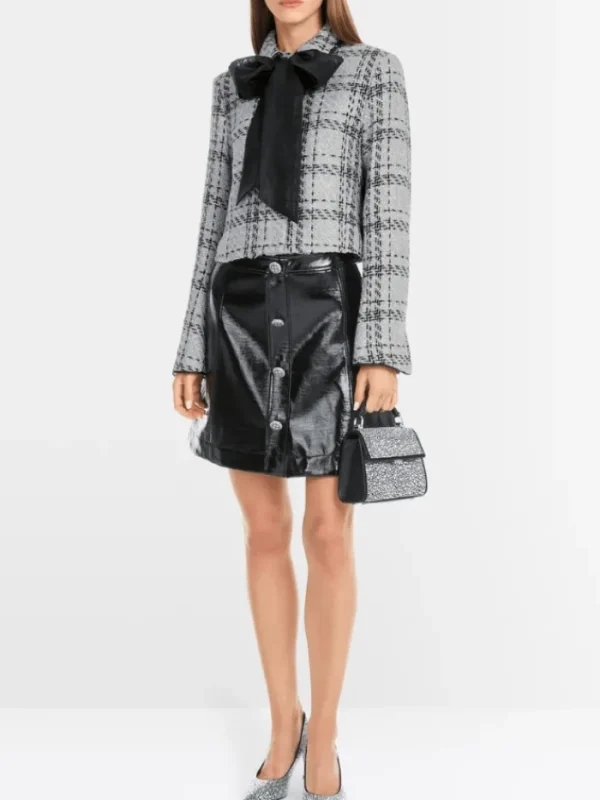 Marc Cain Glam Coats And Jackets | Party Wear^Check Jacket With Lurex Details YG 31.01 W11 COL 801