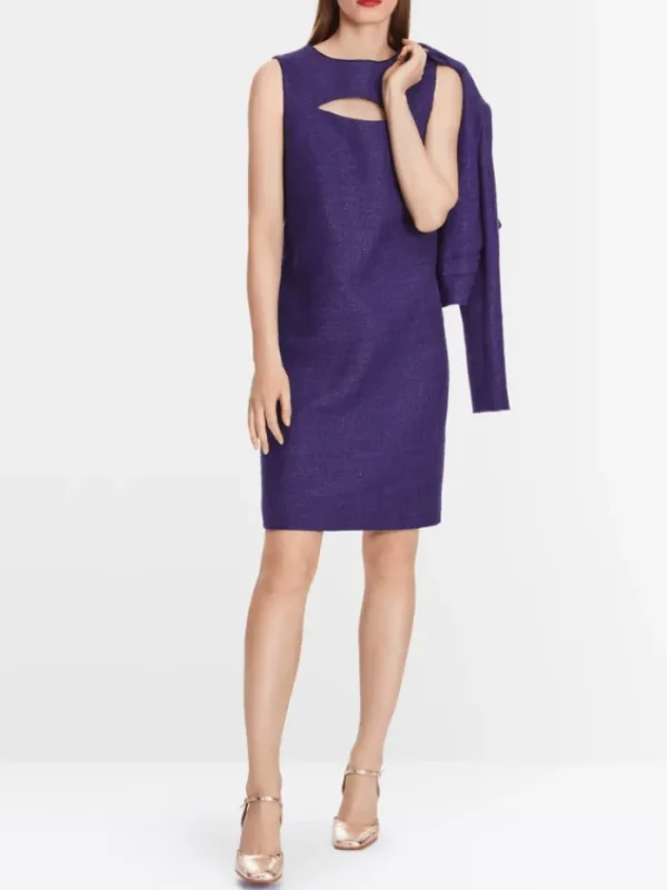 Marc Cain Glam Dresses | Party Wear^Dress With Cut Out In Deep Purple XG 21.09 W08 COL 748
